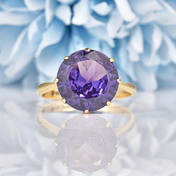 Ellibelle Jewellery Vintage 1970s Colour Change Sapphire 9ct Gold Dress Ring