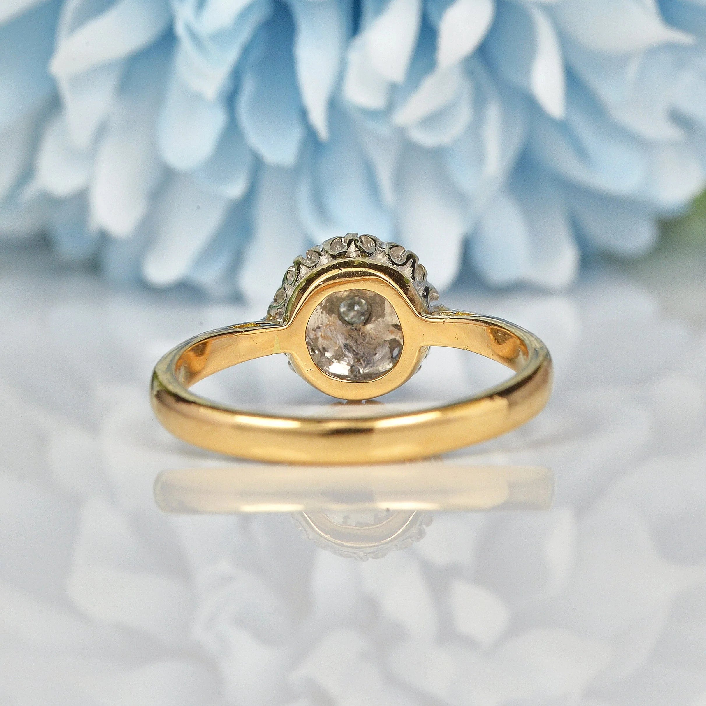 Ellibelle Jewellery Vintage 1970s Diamond 18ct Gold Cluster Ring