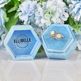 Ellibelle Jewellery Vintage 1970s Opal & Diamond 18ct White Gold Ring