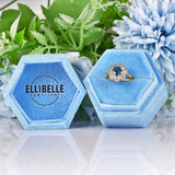Ellibelle Jewellery VINTAGE 1970S SAPPHIRE & DIAMOND ROUND CLUSTER RING