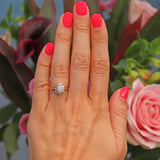 Ellibelle Jewellery Vintage 1973 Opal & Diamond 18ct Gold Cluster Ring