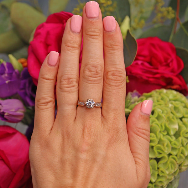 Ellibelle Jewellery Vintage 1975 Diamond 18ct Gold Engagement Ring (0.75ct)