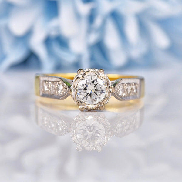 Ellibelle Jewellery Vintage 1975 Diamond 18ct Gold Engagement Ring (0.75ct)