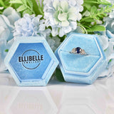 Ellibelle Jewellery Vintage 1979 Natural Sapphire & Diamond 18ct White Gold Ring