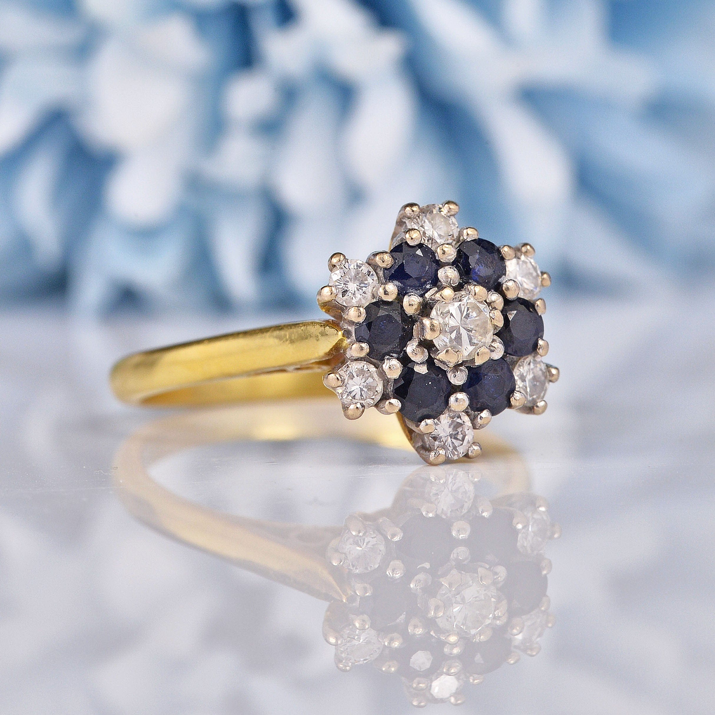 Vintage Flower Flower Cluster Engagement Rings Vintage 1979