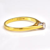 Ellibelle Jewellery Vintage 1980s Diamond 18ct Gold Engagement Ring