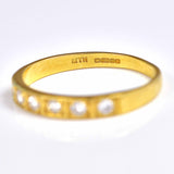 Ellibelle Jewellery Vintage 1980s Diamond 18ct Gold Half Eternity Band Ring