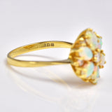 Ellibelle Jewellery Vintage 1983 Opal & Diamond 18ct Gold Cluster Ring By Cropp & Farr