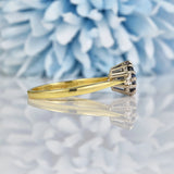 Ellibelle Jewellery Vintage 1984 Sapphire & Diamond 18ct Gold Ring