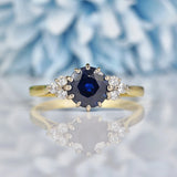 Ellibelle Jewellery Vintage 1984 Sapphire & Diamond 18ct Gold Ring