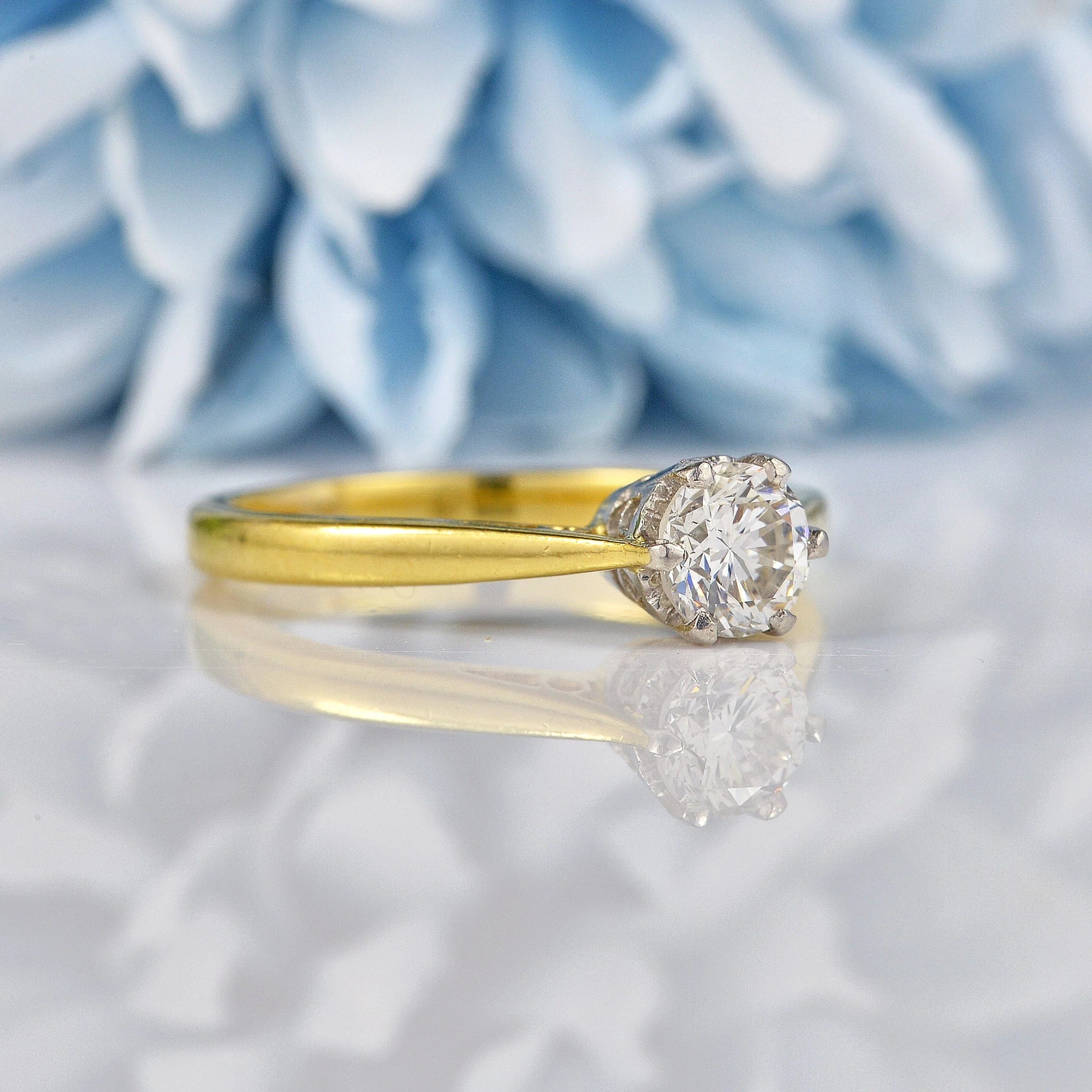 Ellibelle Jewellery Vintage 1986 Diamond Solitaire Engagement Ring (0.50ct)