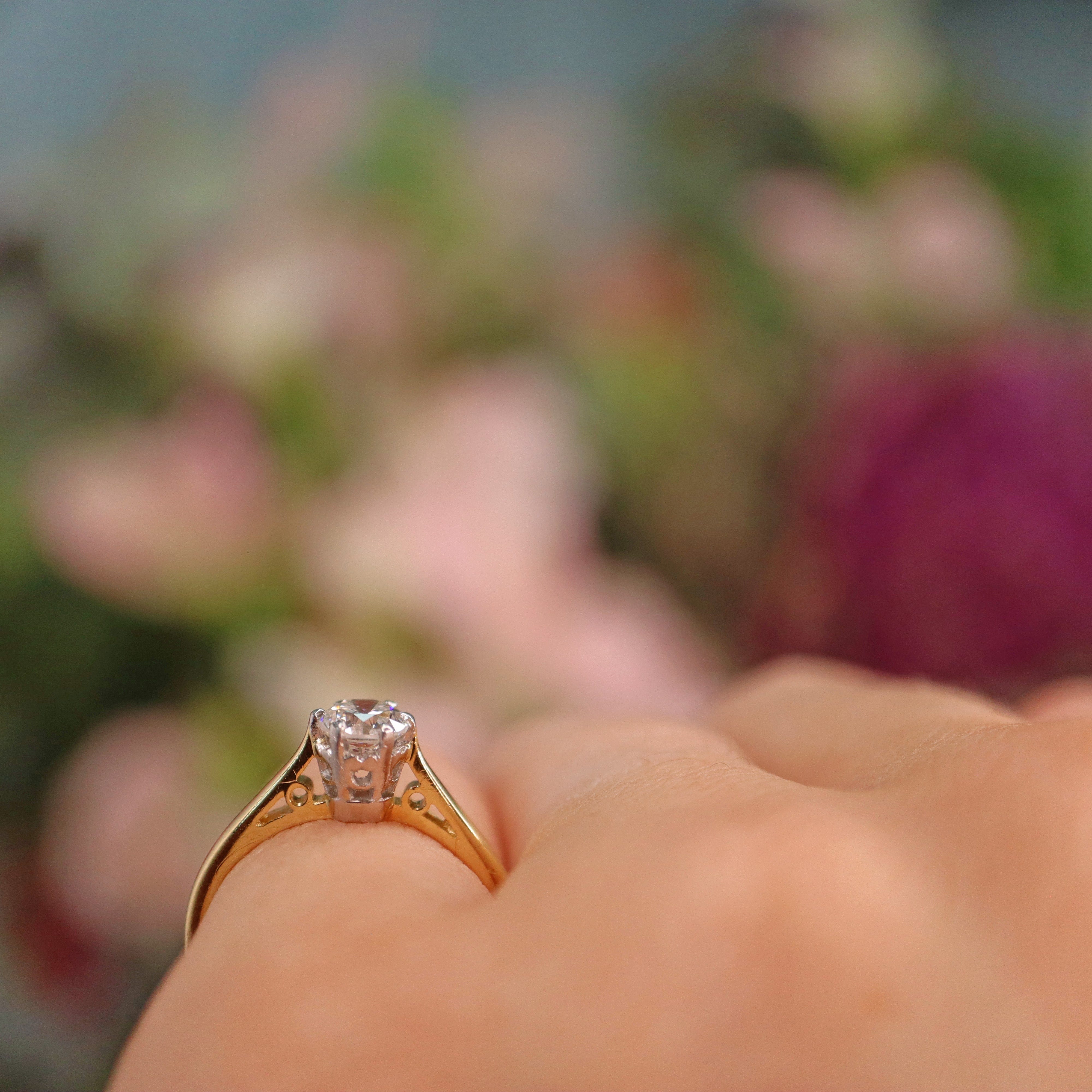 Ellibelle Jewellery Vintage 1986 Diamond Solitaire Engagement Ring (0.50ct)