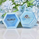 Ellibelle Jewellery Vintage 1986 Sapphire & Diamond 18ct Gold Cluster Ring