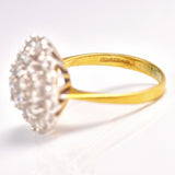 Ellibelle Jewellery Vintage 1988 Diamond 18ct Gold Cluster Dress Ring