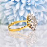 Ellibelle Jewellery Vintage 1988 Diamond 18ct Gold Cluster Dress Ring