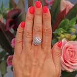 Ellibelle Jewellery Vintage 1988 Diamond 18ct Gold Cluster Dress Ring