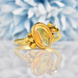 Ellibelle Jewellery Vintage 1988 Water Opal 18ct Gold Ring