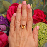 Ellibelle Jewellery Vintage 1989 Citrine 9ct Gold Solitaire Ring (4.50ct)