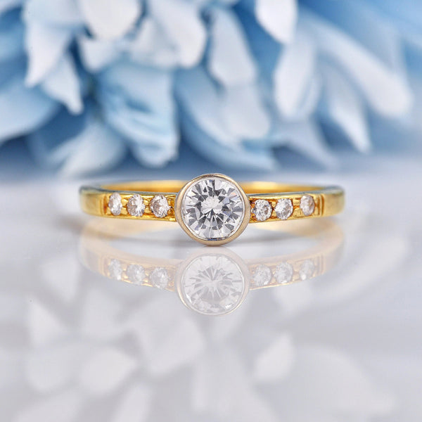 Ellibelle Jewellery Vintage 1993 Diamond 18ct Gold Solitaire Engagement Ring (0.36cts)