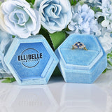 Ellibelle Jewellery Vintage 1995 Blue Sapphire & Diamond 18ct Gold Ring