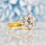 Ellibelle Jewellery Vintage 1998 1 Carat Diamond Daisy Cluster Ring