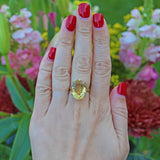 Ellibelle Jewellery VINTAGE 9CT GOLD CITRINE COCKTAIL RING