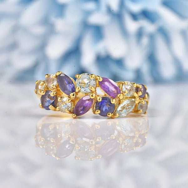 Ellibelle Jewellery Vintage 9ct Gold Multi Gem Set Ring