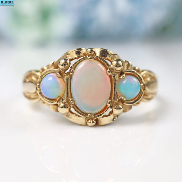 Vintage 1991 Opal 9ct Gold Ring