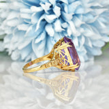 Ellibelle Jewellery VINTAGE AMETHYST 9CT GOLD DRESS RING