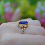 Ellibelle Jewellery VINTAGE AMETHYST 9CT GOLD SOLITAIRE RING