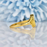 Ellibelle Jewellery Vintage Bloodstone 18ct Gold Oval Signet Ring