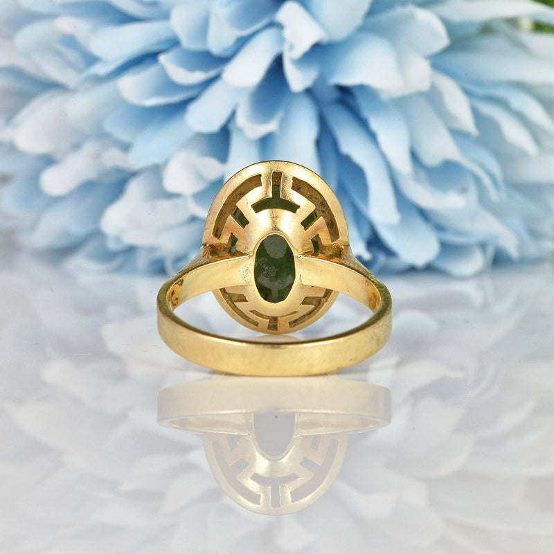 Ellibelle Jewellery Vintage Chinese Jade Yellow Gold Ring