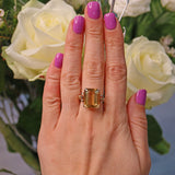 Ellibelle Jewellery VINTAGE CITRINE 9CT GOLD COCKTAIL RING