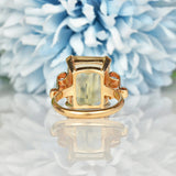 Ellibelle Jewellery VINTAGE CITRINE 9CT GOLD COCKTAIL RING