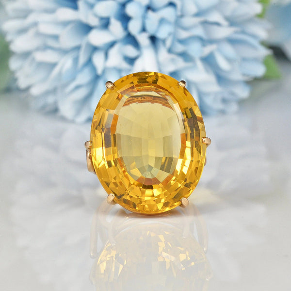 Ellibelle Jewellery Vintage Citrine Gold Cocktail Ring