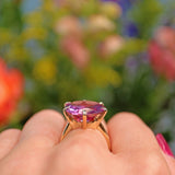 Ellibelle Jewellery Vintage Colour Change Sapphire Gold Cocktail Ring