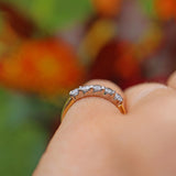 VINTAGE DIAMOND 18CT GOLD FIVE-STONE RING