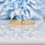 Ellibelle Jewellery VINTAGE DIAMOND 18CT GOLD HALF ETERNITY RING