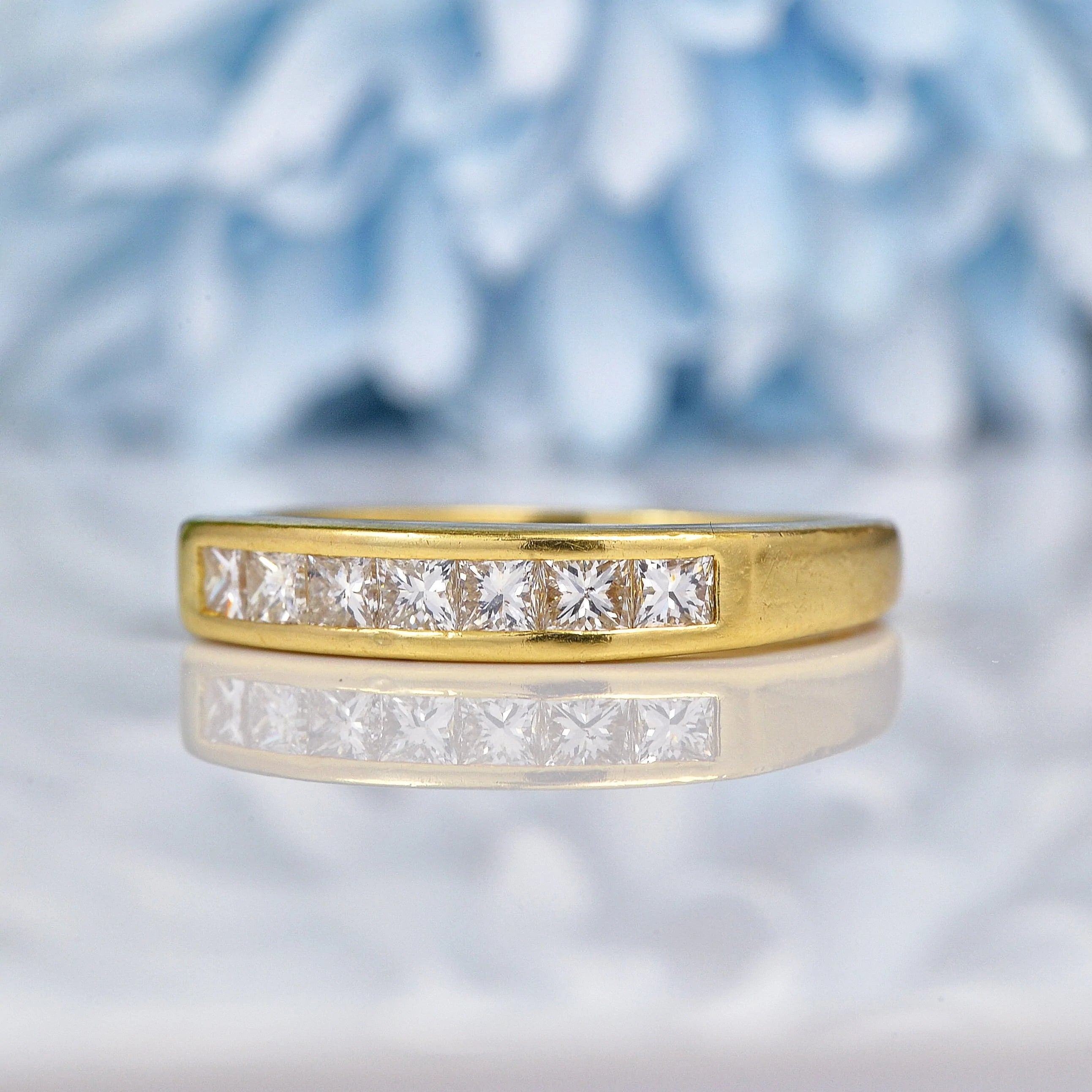 Ellibelle Jewellery Vintage Diamond 18ct Gold Half Eternity Wedding Band (0.50ct)