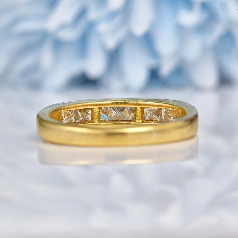 Ellibelle Jewellery Vintage Diamond 18ct Gold Half Eternity Wedding Band (0.50ct)