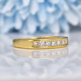 Ellibelle Jewellery Vintage Diamond 18ct Gold Half Eternity Wedding Band (0.50ct)