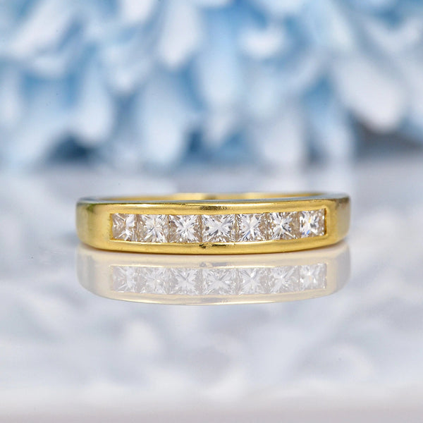 Ellibelle Jewellery Vintage Diamond 18ct Gold Half Eternity Wedding Band (0.50ct)