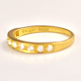 Ellibelle Jewellery Vintage Diamond 18ct Gold Nine-Stone Half Eternity Band Ring