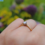 VINTAGE DIAMOND 18CT GOLD SOLITAIRE ENGAGEMENT RING