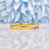 Ellibelle Jewellery Vintage Diamond 18ct Gold Three Stone Engagement Ring (0.50ct)