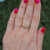 VINTAGE DIAMOND 18CT GOLD TRILOGY THREE STONE RING