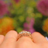Ellibelle Jewellery Vintage Diamond 9ct Gold Three Stone Engagement Ring (1.20ct)