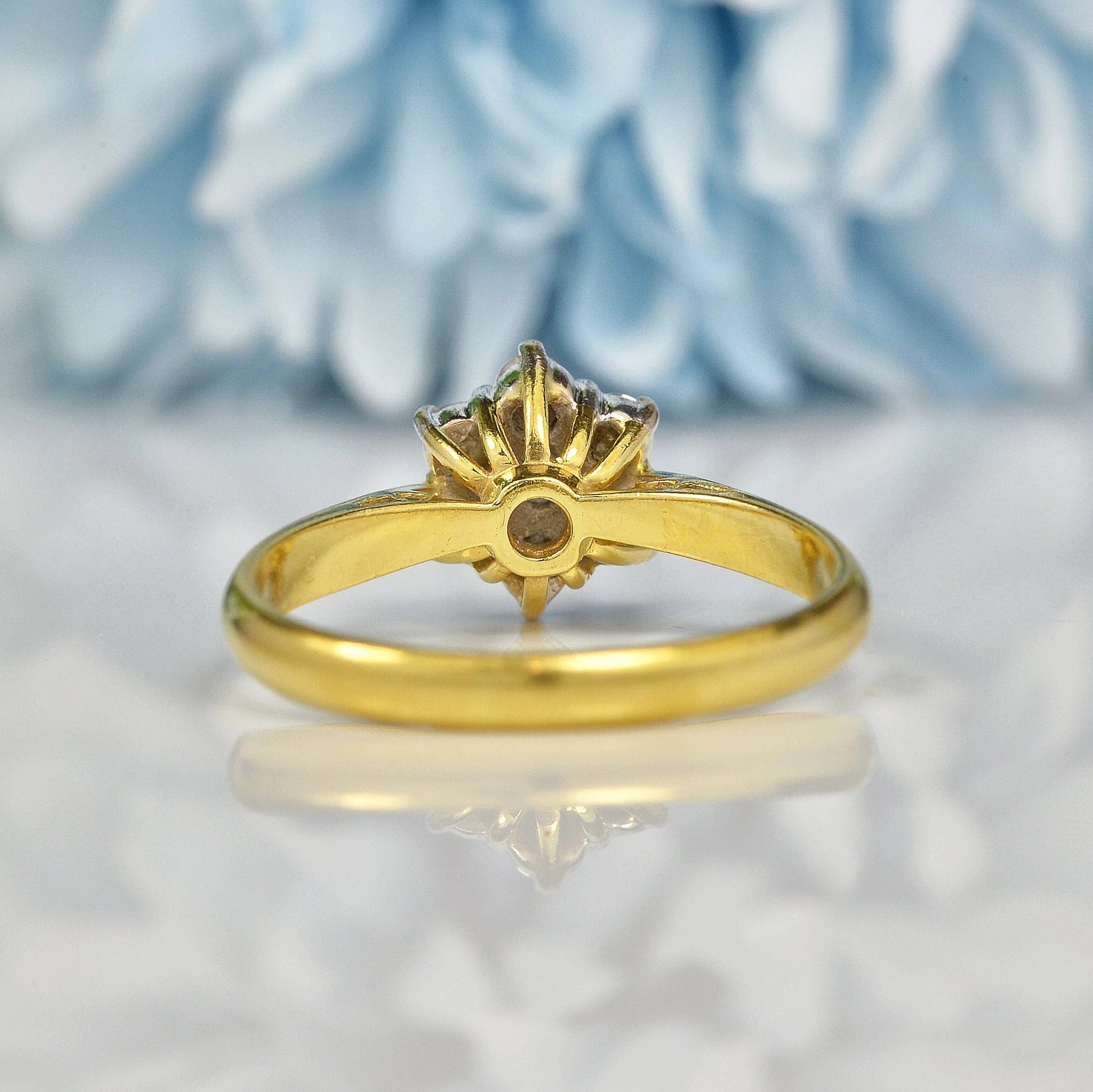 Ellibelle Jewellery VINTAGE DIAMOND DAISY CLUSTER RING