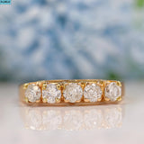 Vintage Diamond Five Stone 14ct Gold Ring