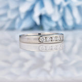 Ellibelle Jewellery Vintage Diamond & Platinum Half Eternity Wedding Band (0.33ct)